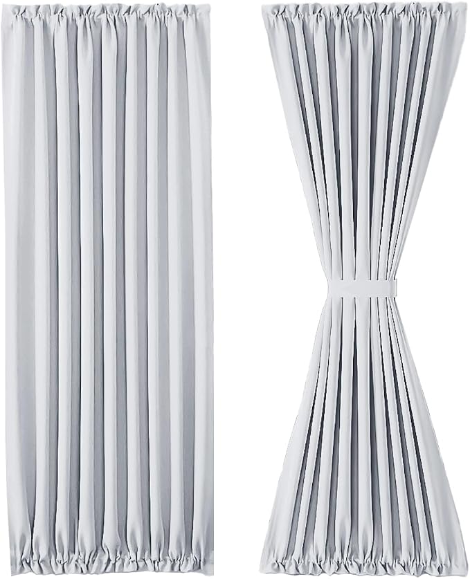 DWCN French Door Curtains – Rod Pocket Thermal Blackout Curtain - Image 7