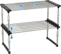 carrotez 2 Pack Expandable Cabinet Organizer, Stackable Kitchen Counter Shelf by Carrotez