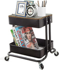 Melody House 2-Tier Metal Utility Rolling Cart Storage Organizer by MelodyHouse