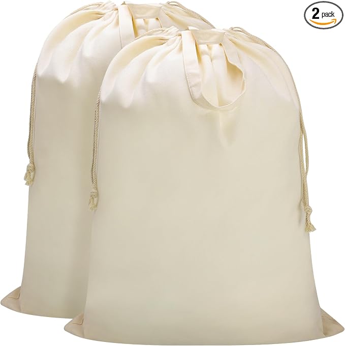 Canvas Laundry Bag 33"x 35", Thick Cotton Laundry Bag by CALACH