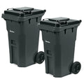 27 Gallon Trash Can with Wheels Plastic Rollout Outdoor Trash Can with Lid by PlasticPrince