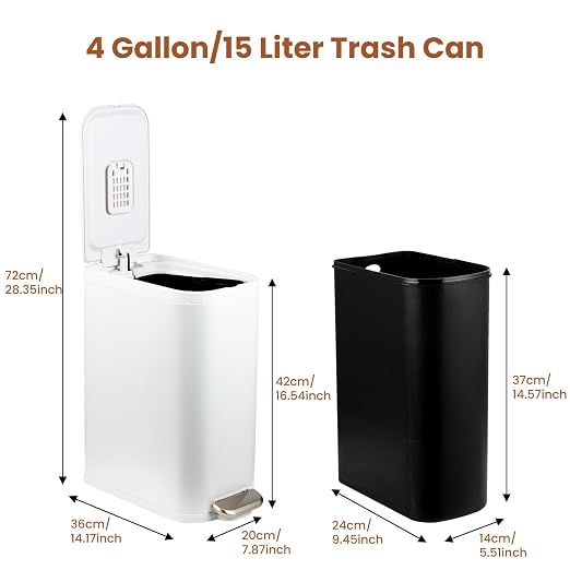 BETHEBEST Bathroom Trash Can - Image 3