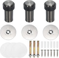 PATIKIL 3Set Round Door Stoppers, 80mm Stainless Steel Door Stop Doorstop Wedge by PATIKIL