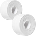 2 Pack Caulk Strip, 1.5" x 10.5Ft PVC Self Adhesive Caulk Tape, Sealing by UIOCSSC