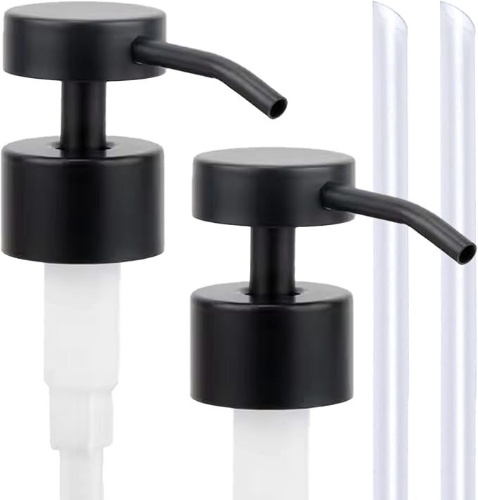 Stainless Steel Soap Dispenser Pump Head Replacement 2 Pack, 28/400 Threads by LUNESTELLA