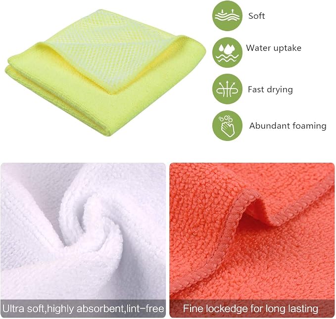 SINLAND Microfiber Dish Cloth for Washing Dishes Dish Rags Best Kitchen - Image 4