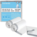 10 Gallon Trash Bags Drawstring, 1 Mil Thick White Garbage Bag by SOSOHOME