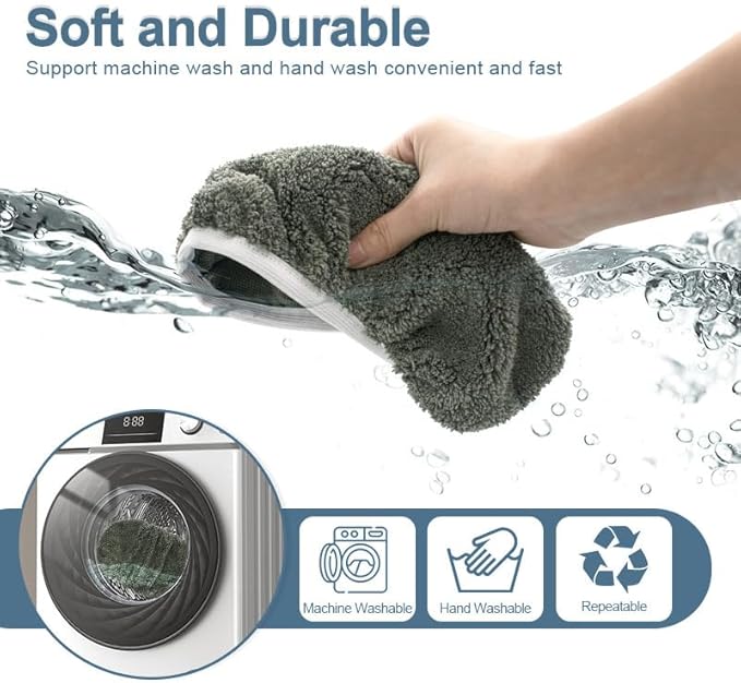 Reusable Microfiber Mop Pads Washable Wet Pads Compatible - Image 6