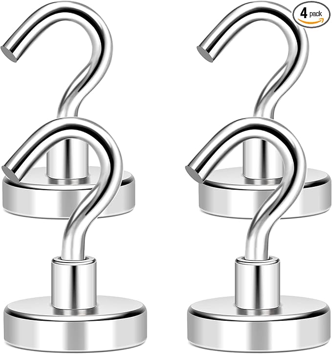 MIKEDE Magnetic Hooks, 40Lbs+ Heavy Duty Magnet Hooks by MIKEDE