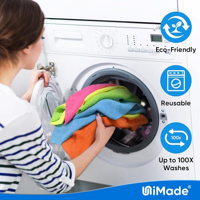 Microfiber Cleaning Cloth, 50PK Reusable Shop Rags Bulk Microfiber Cleaning - Image 5