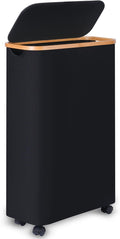 Slim Laundry Hamper with Wheels, Narrow Hampers by Merkisa