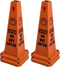 4-Pack 26.5" Caution Cones, 4-Sided Visible Safety Signs by OranclUS