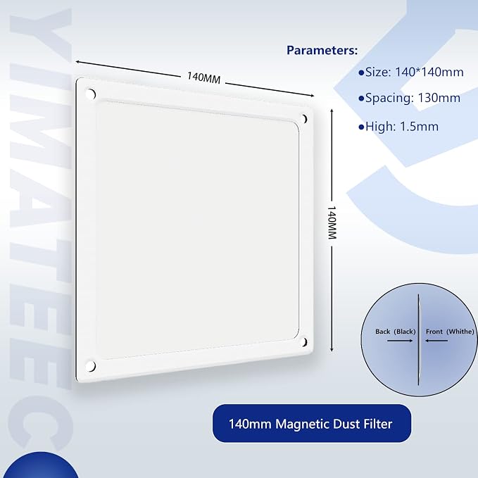 Dust Filter PC 140mm for Computer Cooler/PSU/Routers Nylon 80 Mesh, Magnetic - Image 6