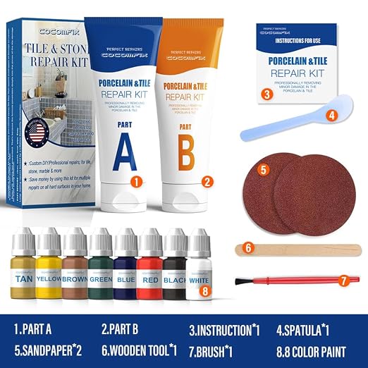 Tile Repair Kit, Ceramic Tile Chip Repair Kit, Porcelain Repair Kit - Image 7