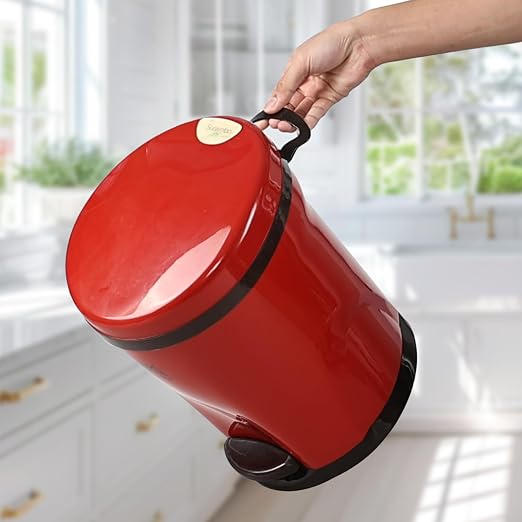 Round Trash Can with Soft-Close Foot Pedal, 2 Gallon Waste Bin with Lid - Image 6