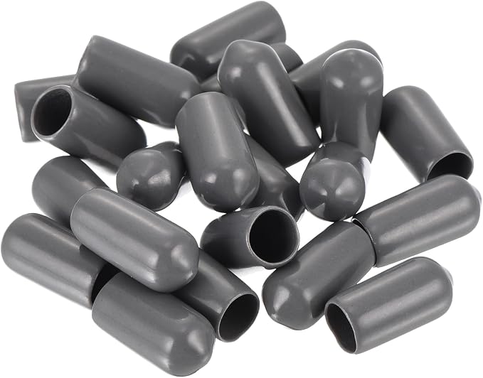 uxcell 20pcs Rubber End Caps 7mm ID Vinyl PVC Round Tube Bolt Cap Cover Screw - Image 4