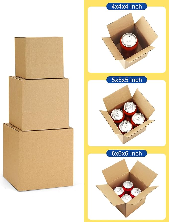 Assorted-Sizes-Shipping-Boxes-45-Pack: 4x4x4 & 5x5x5 & 6x6x6 - Image 3