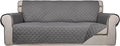 PureFit Reversible Quilted Sofa Cover, Water Resistant Slipcover Furniture by PureFit