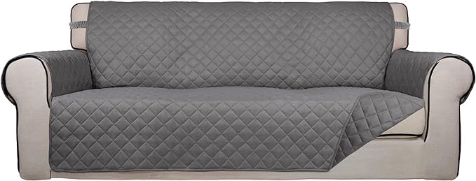 PureFit Reversible Quilted Sofa Cover, Water Resistant Slipcover Furniture by PureFit