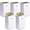Tioncy 5 Pcs Cardboard Trash Cans Disposable and Reusable Corrugated Cardboard by Tioncy