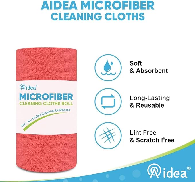 AIDEA Microfiber Cleaning Cloth, 165 Sheets, Micro Fiber Cloth - Image 3