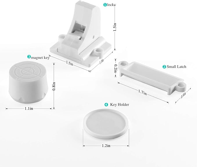 Vmaisi Adhesive Magnetic Locks for Cabinets & Drawers - Image 7