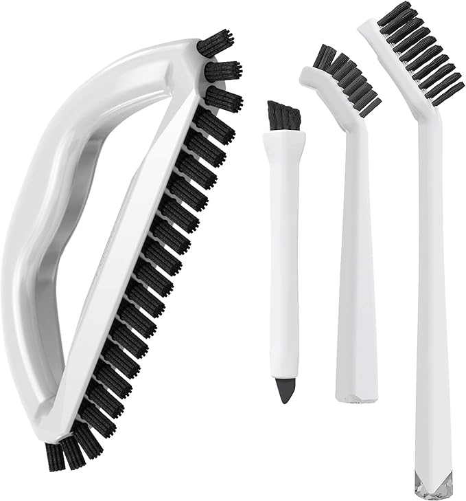 Grout Cleaning Brush Set Heavy Duty Hand Grout Scrub Brush & Detail Cleaning by TheCrownChoice
