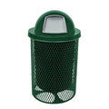 COATEDOUTDOORFURNITURE RDT-GRN Heavy Duty 32 Gallon Round Trash Receptacle by CoatedOutdoorFurniture