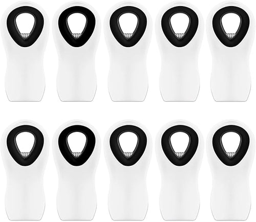 10 Pack Magnetic Chip Clips, Bag Clips, Food Clip, Plastic White Snack Clip by WUDIME