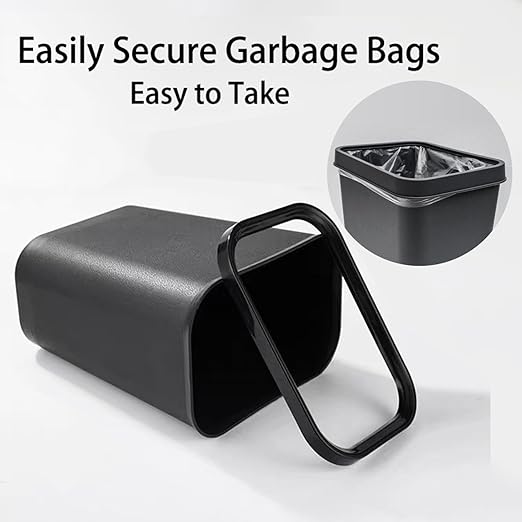 Black Small Trash Can 4Pack, 2Gallon/8 L Plastic Office Trash Can Garbage Can - Image 3