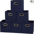 Household Essentials 81-1 Foldable Fabric Storage Bins | Set of 6 Cubby Cubes by HouseholdEssentials