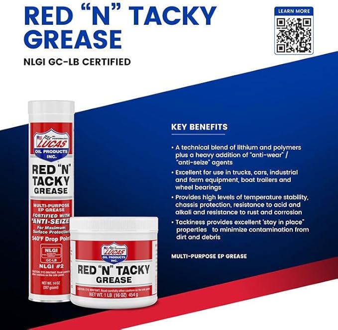 Lucas Oil 10318 Red N Tacky Grease 3 Ounce Combo Pack - Image 3