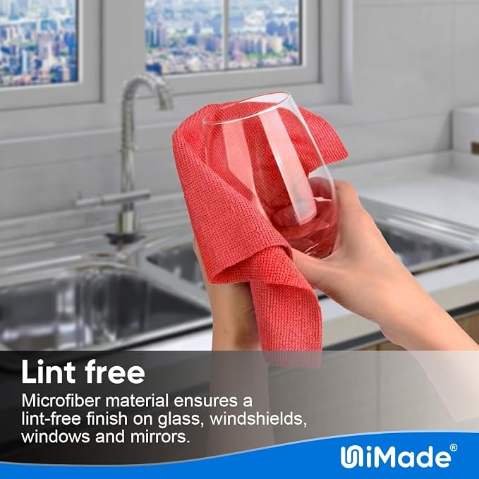 Shop Towels Rags, 50 Pack Reusable Shop Rags Bulk Microfiber Cleaning Cloth - Image 4