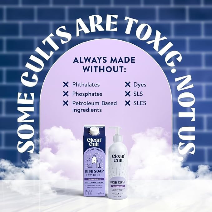 Bundle of Cleancult Dish Soap Liquid Refills Wild Lavender + Cleancult -Wild - Image 2