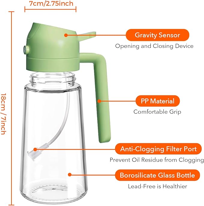 YARRAMATE Olive Oil Dispenser, 2 in 1 Oil Sprayer - Image 8