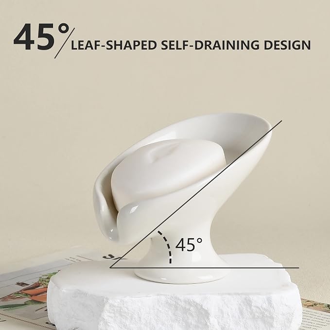 Soap Dish, Self Draining Bar Soap Holder - Image 5