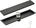 uxcell Rectangular Shower Drain, Brushed 304 Stainless Steel Odor-Proof Floor by uxcell