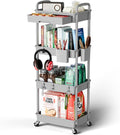 4 Tier Rolling Cart Organizer, Art Craft Diaper Bedside Snack Laundry Room by Sorgion