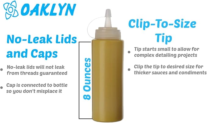 Oaklyn Squeeze Bottles 8oz 6 Pack - Image 5