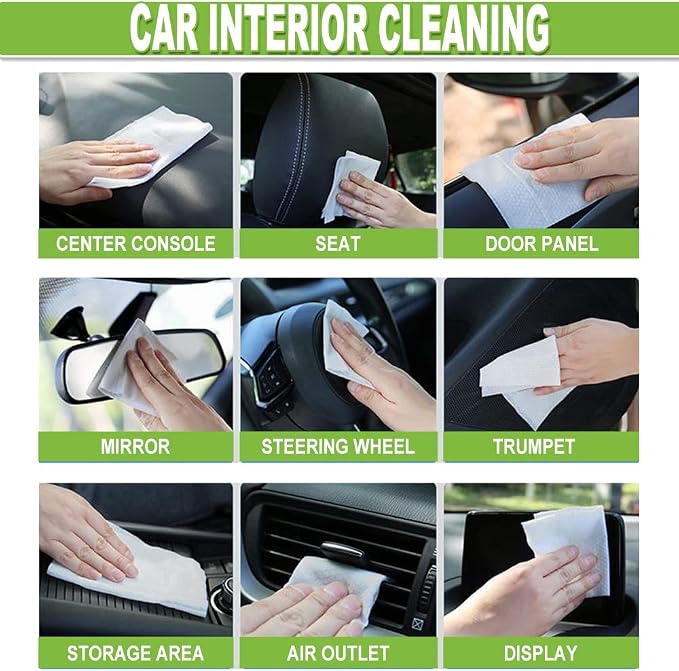 Air Jungles All Purpose Car and Home Cleaning Wipes 70 Count, Extra Large 8" x - Image 3