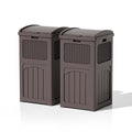 Patiowell 36 Gallon Outdoor Trash Can, Resin Outdoor Garbage Can by Patiowell