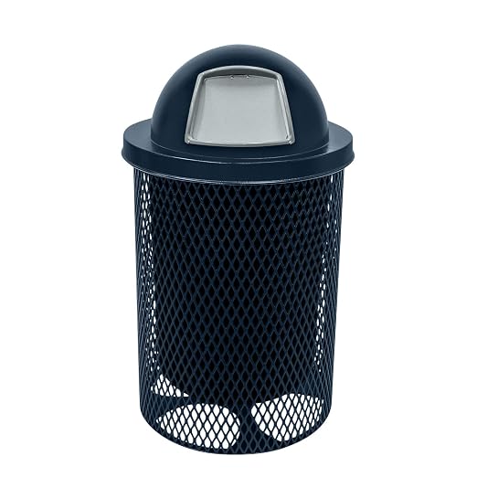 COATEDOUTDOORFURNITURE RDT-DBL Heavy Duty 32 Gallon Round Trash Receptacle by CoatedOutdoorFurniture