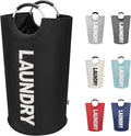 DOKEHOM 90L Large Laundry Basket, Collapsible Laundry Bag, Freestanding Tall by DOKEHOM