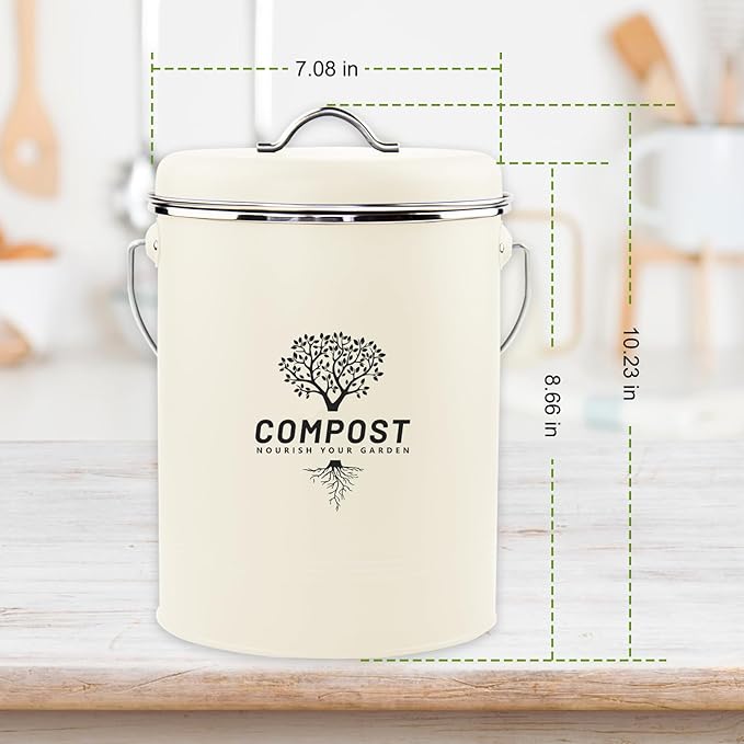 Kitchen Countertop Compost Bin, Odor Resistant Indoor Compost Bin - Image 2