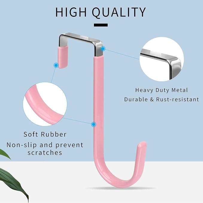 FYY Over The Door Hooks, 4 Pack Door Hangers Hooks - Image 3