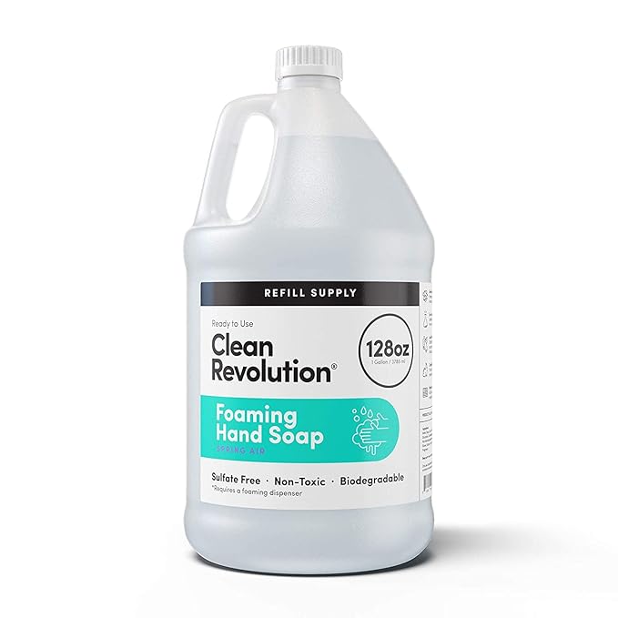 Clean Revolution Foaming Hand Soap Refill Supply Container, Ready to Use Formula by CleanRevolution