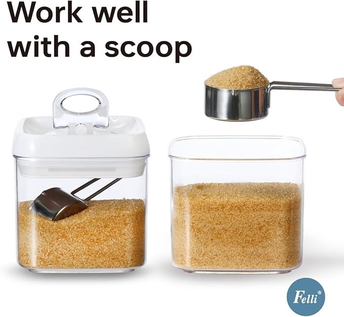 Felli Flip Tite Food Storage Container 5" LARGE Size Airtight Lid Lock Top - Image 3
