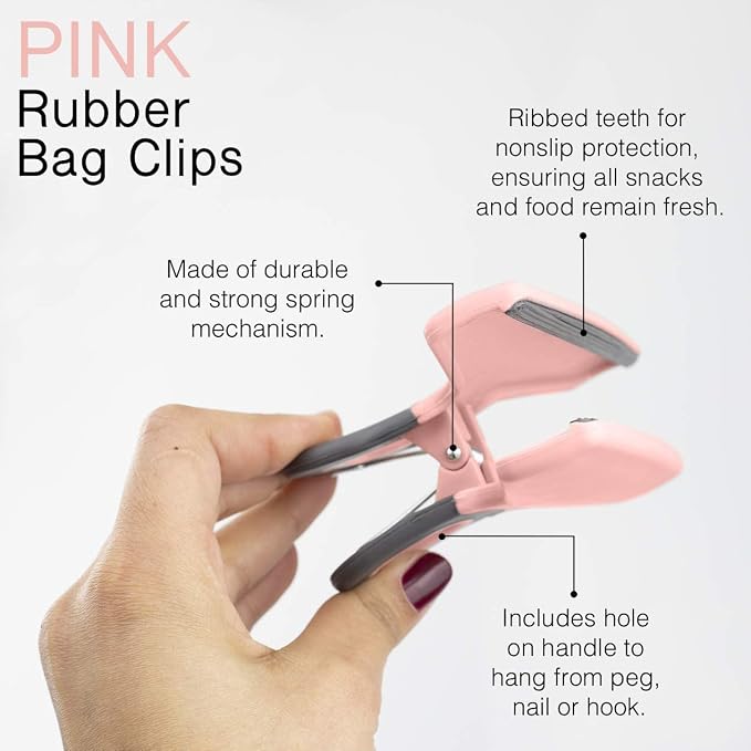 COOK WITH COLOR Bag Clips, Heavy Duty Chip Clip and Refrigerator Magnet Clips - Image 6