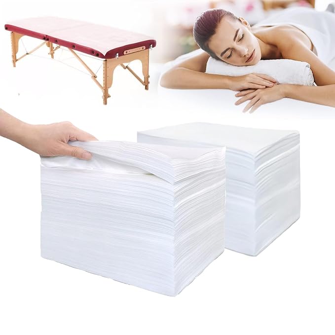 200Pcs Disposable Massage Table Sheets 31.5" x 71" Non-Woven Fabric Bed Covers by SZHZTEL