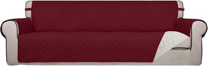 PureFit Reversible Quilted Sofa Cover, Water Resistant Slipcover Furniture by PureFit